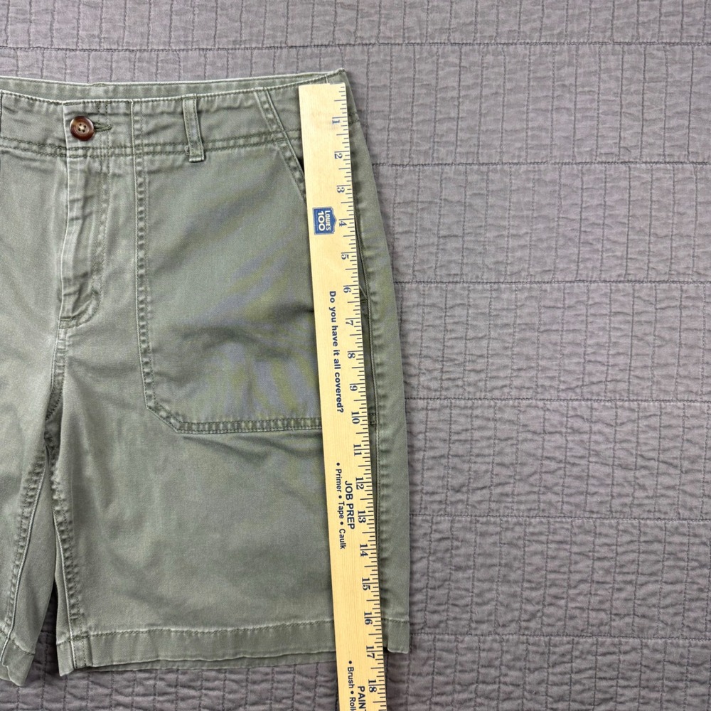 LL Bean Favorite Fit Olive Green Utility Short Women 10 Stretch Outdoors Granola - Picture 9 of 10